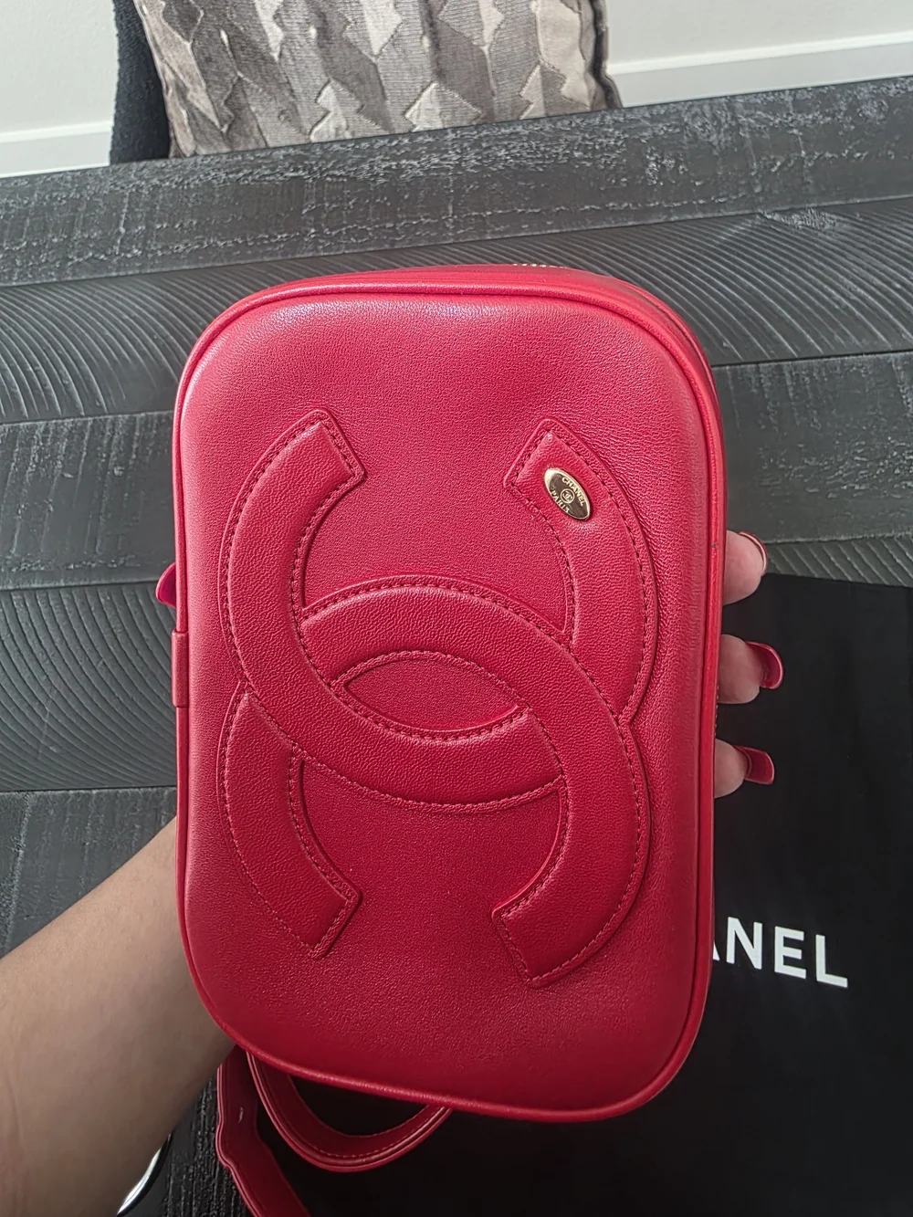 Chanel Red CC Camera Bag